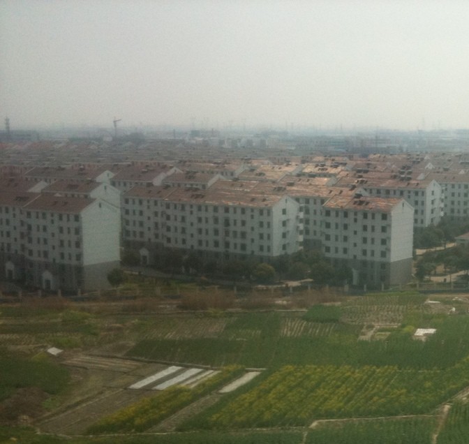 Massive plots of new housing on the fringe of Shanghai