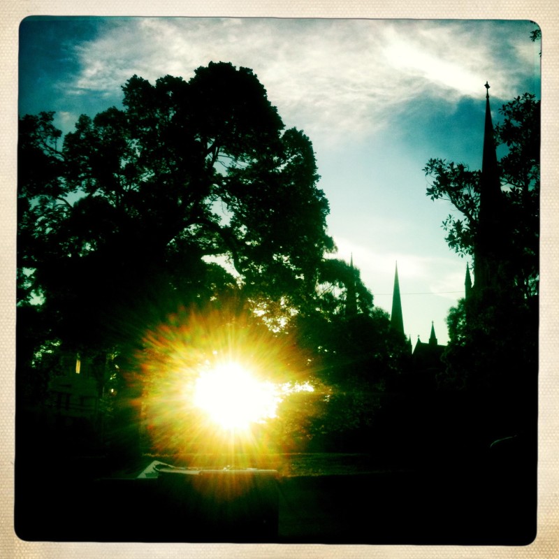 sunset fotzroy gardens